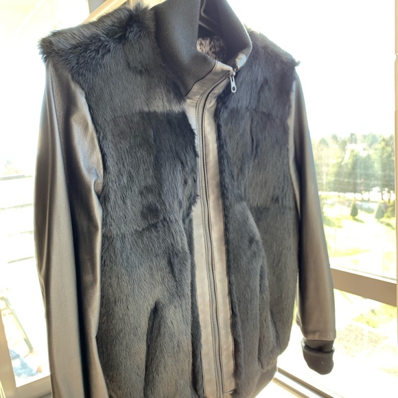 Leather Fur Jacket - Picture 1 of 16